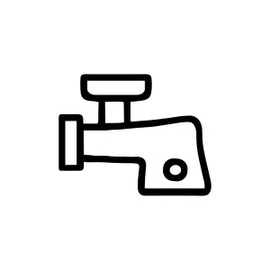 Minimalist Outline Meat Grinder Kitchen Appliance Machine Icon Symbol