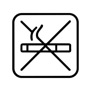 Outline Simple No Smoking Sign Cigarette Restriction Icon Design