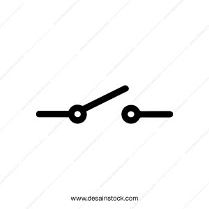 Simple Line Style Electrical Switch Open Circuit Schematic Icon
