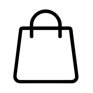 Minimalist Outline Shopping Bag Icon for Retail and E-Commerce Illustration