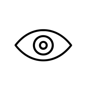 Simple Outline Eye Surveillance Monitoring Sight Vision Symbol Icon Design