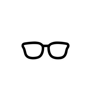 Simple Outline Style Eye Glasses Spectacles Frame Optical Accessory Icon