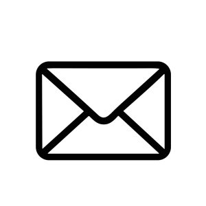 Simple Black Outline Email Envelope Message Notification Symbol Icon