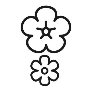 Minimalist Outline Floral Flower Blossom Nature Decoration Simple Flat Icon