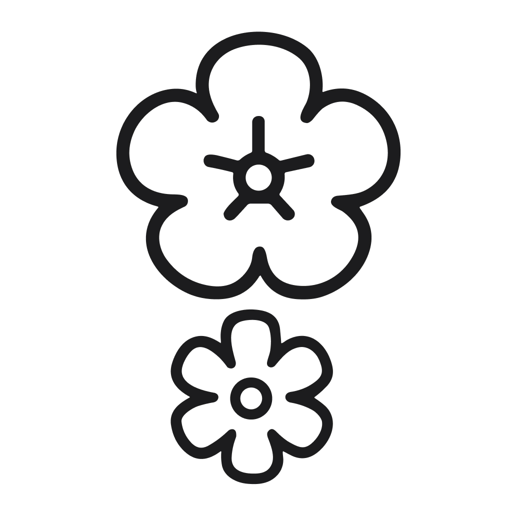 Minimalist Outline Floral Flower Blossom Nature Decoration Simple Flat Icon