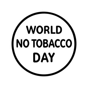 Minimalist Outline Circle World No Tobacco Day Awareness Graphic Illustration