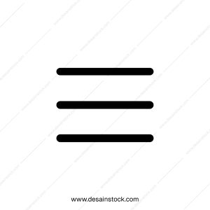 Simple Outline Horizontal Line Hamburger Menu Navigation Icon Symbol