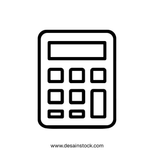 Outline Simple Calculator Device Application Interface Graphic Symbol Icon