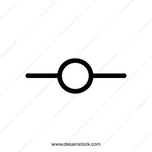 Simple Line Art Circle with Horizontal Lines Connecting Icon