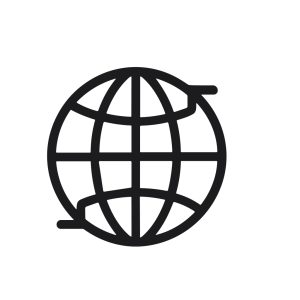 Simple Line Style Globe Earth Connectivity Symbol Icon Illustration