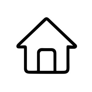 Simple Outline Minimalist House Symbol Dwelling Thin Line Style Icon