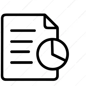 Line Style Detailed Document Analytics Chart Icon for Business Presentation