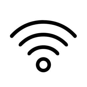 Simple Line Style Wireless Wifi Signal Indicator Technology Icon Illustration