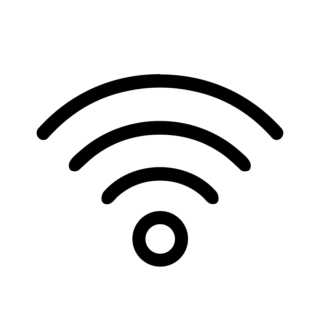 Simple Line Style Wireless Wifi Signal Indicator Technology Icon Illustration
