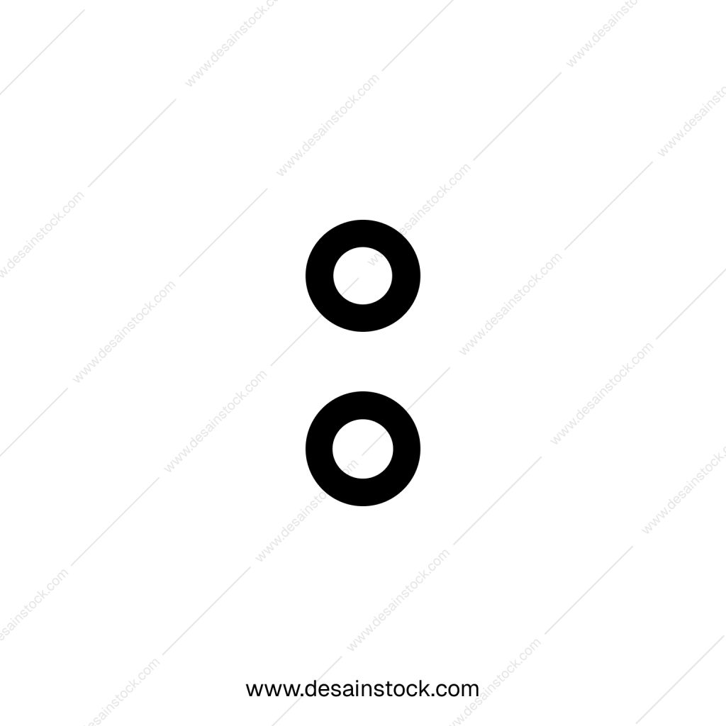 Minimalist Bold Two Circle Punctuation Mark Colon Symbol Icon