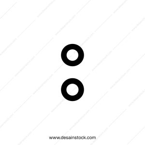 Minimalist Bold Two Circle Punctuation Mark Colon Symbol Icon