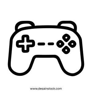 Simple Outline Handdrawn Game Controller Console Entertainment Icon