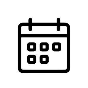 Simple Line Calendar Date Event Schedule Organizer Agenda Planning Icon