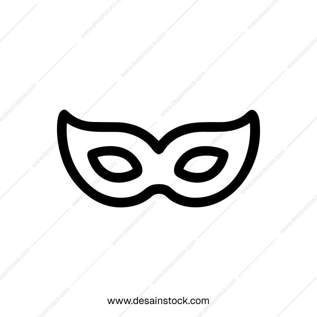 Simple Outline Graphic Mask Costume Party Celebration Event Icon