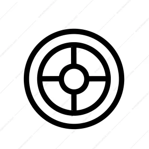 Simple Outline Circle Target Aim Focus Goal Concentric Shape Icon