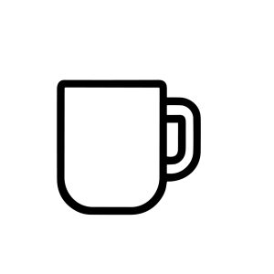 Simple Line Drawing Mug Isolated Drinkware Illustration Teacup Element