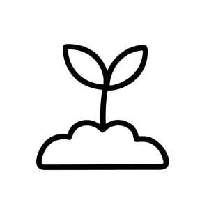Simple Outline Growing Sprout in Soil Illustration Agriculture Concept Icon