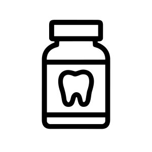 Line Art Simple Tooth Supplement Pill Bottle Healthcare and Medical