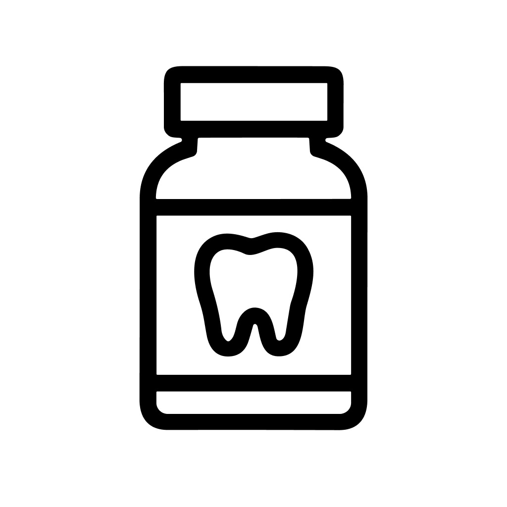 Line Art Simple Tooth Supplement Pill Bottle Healthcare and Medical