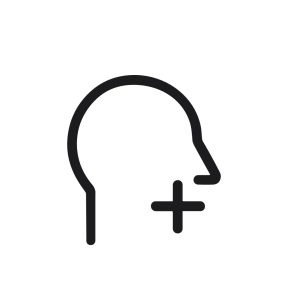 Lineal Simple Add User Profile Head Icon Minimal Illustration