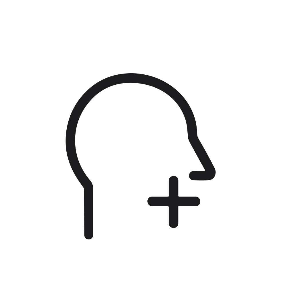 Lineal Simple Add User Profile Head Icon Minimal Illustration