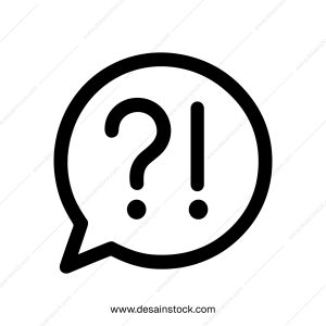 Simple Outline Speech Bubble with Question and Exclamation Mark Icon