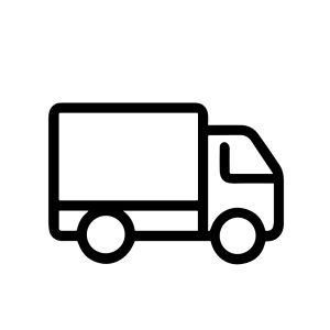 Simple Outline Delivery Truck Cargo Transportation Service Icon Symbol