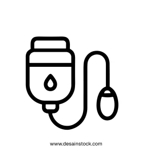 Outline Simple Infusion Dropper Icon Shape Line Art Healthcare