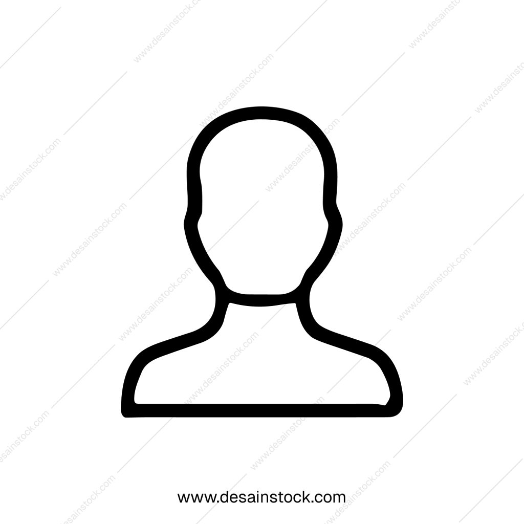 Minimalist Outline User Profile Avatar Person Account Icon Symbol