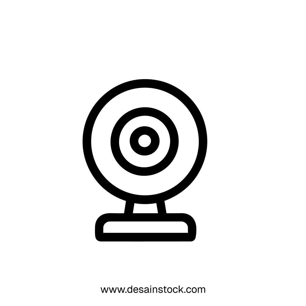 Simple Line Style Webcam Computer Camera Device Technology Icon