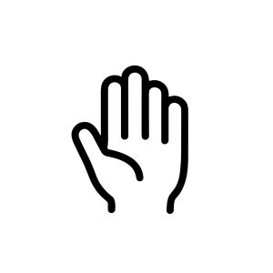 Simple Outline Hand Icon Design Gesture Symbol and Sign Graphic