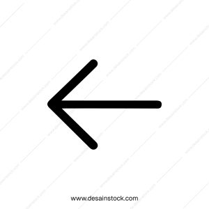 Simple Line Style Left Direction Arrow Isolated Navigation Element