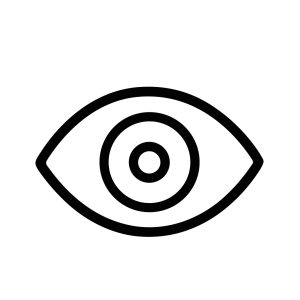 Simple Line Art Vision Eye Graphic Element Isolated Thin Line Icon