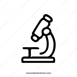 Simple Handdrawn Outline Microscope Tool for Scientific Research Icon