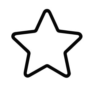 Simple Outline Black Star Shape Handdrawn Sign Element Icon