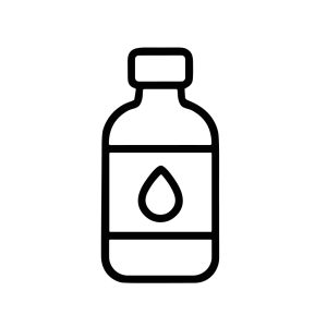 Simple Outline Bottle With Drop Shape Icon Illustration Design