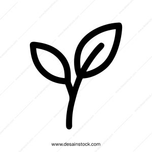 Simple Outline Sprout Plant Minimalist Illustration Environment Icon