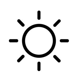 Minimalist Outline Sun Icon Graphic Illustration Weather Element Design