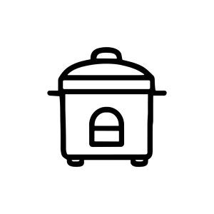 Minimalist Outline Rice Cooker Appliance Machine Electronic Device Icon