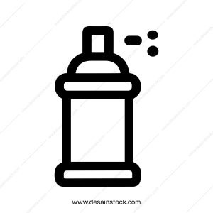 Simple Line Drawing Spray Can Aerosol Paint Graphic Shape Icon