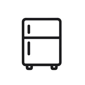 Simple Outline Refrigerator Icon Symbol Home Kitchen Appliance Line Design