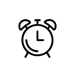 Simple Line Drawing Alarm Clock Reminder Bell Time Icon