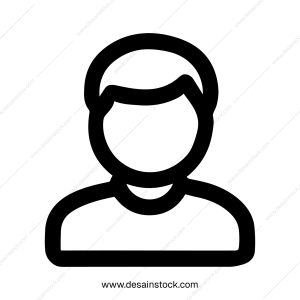 Simple Lineart Human Silhouette Avatar User Profile Account Icon