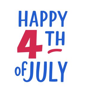 Hand Lettering Happy 4th of July Celebration Independence Day Design