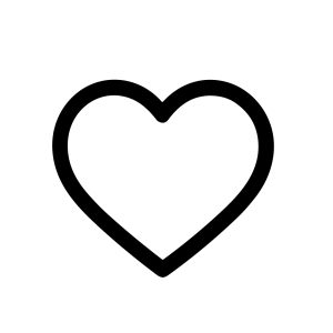 Minimalist Outline Heart Shape Symbol Love Icon Graphic Element